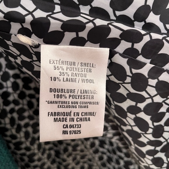 Wool Blend Trench Tweed Dress Coat - Picture 7 of 9